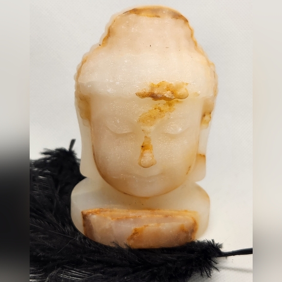 Afghan Jade Buddha Head Crystal Carving - Picture 1 of 7
